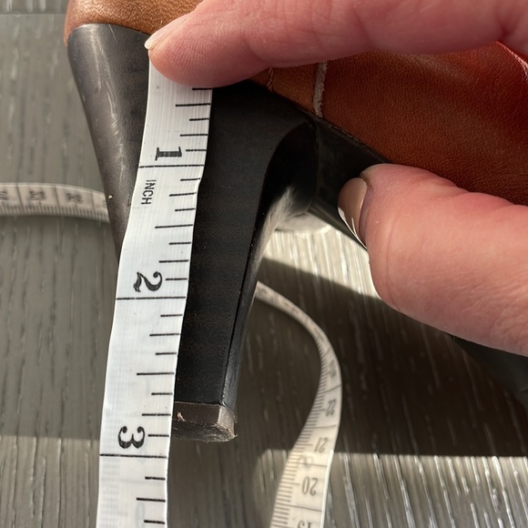 Browns  Brown Weathered look heeled boots with Suede lining . Made in Italy. - Picture 7 of 7